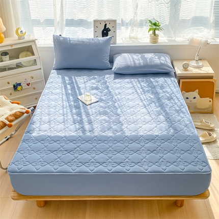 91家纺网 家纺一手货源 找家纺 （总）蓝巢家纺 2023新款A类大豆纤维夹棉床笠三件套