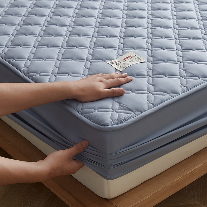 91家纺网 家纺一手货源 找家纺 （总）爱喔家纺 2024新款A类原棉大豆纤维夹棉床笠