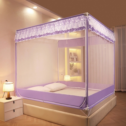 91家纺网 家纺一手货源 找家纺 （总）好梦缘家纺 2023新款花边全底坐床蚊帐-凤舞系列