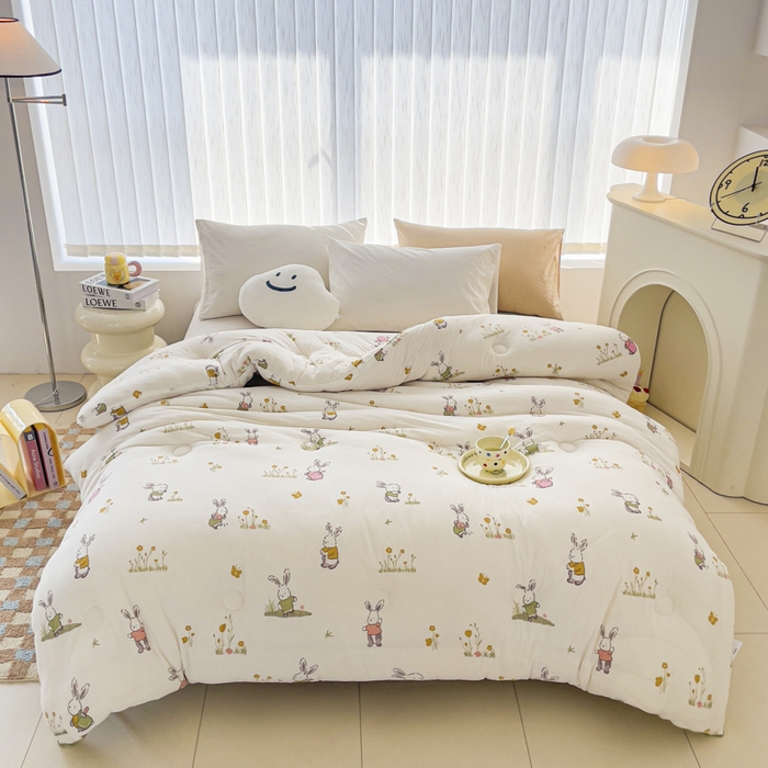 91家纺网 家纺一手货源 找家纺 （总）眠优居 2024新品A类针织棉大豆纤维夏被被芯空调被春秋冬被四季被