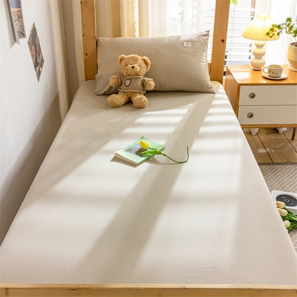 91家纺网 家纺一手货源 找家纺 （总）蓝巢家纺 2023新款全棉色织水洗棉学生季单品套件系列二 -单床笠