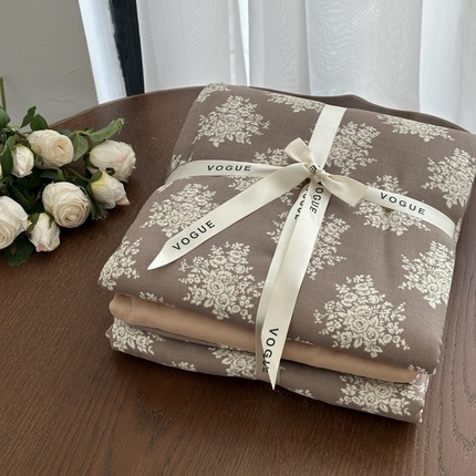 91家纺网 家纺一手货源 找家纺 （总）黛馨 2025新款A类小清新双层纱四件套