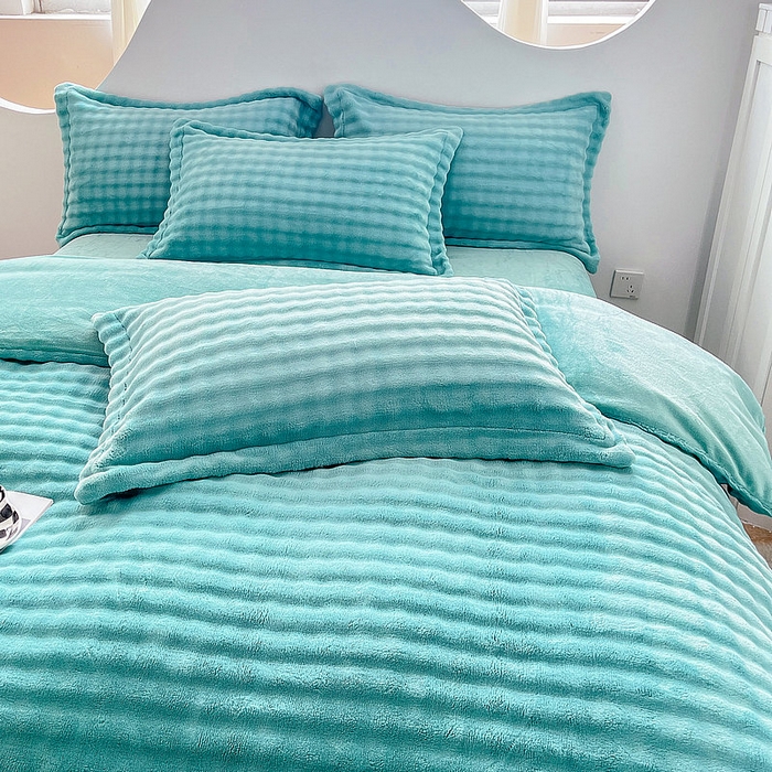 91家纺网 家纺一手货源 找家纺 （总）眠优居 2024皮草绒四件套牛奶绒宝宝绒泡泡绒绣花套件