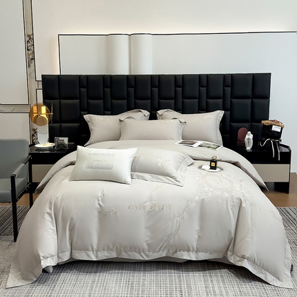 91家纺网 家纺一手货源 找家纺 （总）家居1号家纺 2024新款纯棉长绒棉四件套-蓝卡