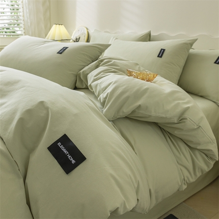 91家纺网 家纺一手货源 找家纺 （总）蓝巢家纺 2024新款全棉水洗棉双拼款四件套床品套件