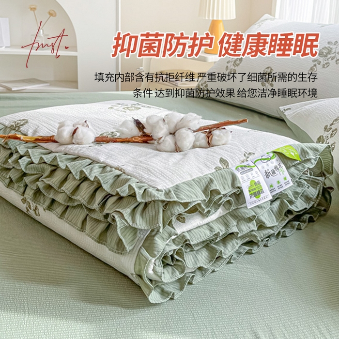 91家纺网 家纺一手货源 找家纺 （总）一条棉被 2024新款A类泡芙棉抗菌棉花夏被四件套