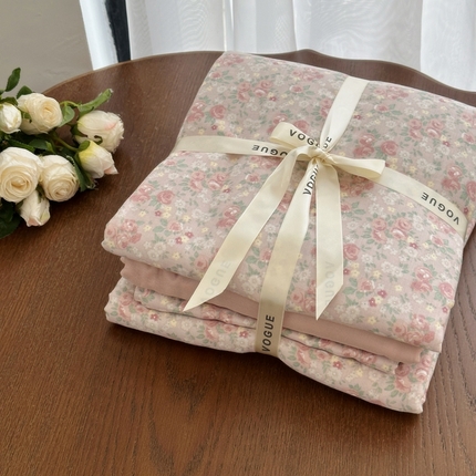 91家纺网 家纺一手货源 找家纺 （总）黛馨 2025新款A类小清新双层纱四件套