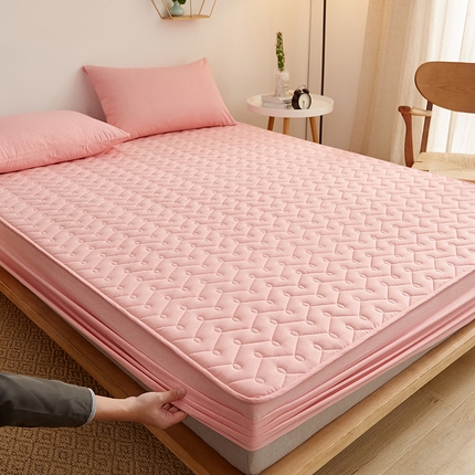 91家纺网 家纺一手货源 找家纺 （总）爱喔家纺 2024新款日式良品A类全棉色织水洗棉夹棉床笠