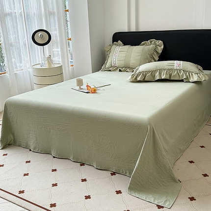 91家纺网 家纺一手货源 找家纺 （总）眠优居 2024法式高克重磨毛水洗棉单床单床笠