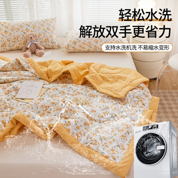 91家纺网 家纺一手货源 找家纺 （总）一条棉被 2024新款12868全棉小清新印花棉花夏被夏凉被被子被芯