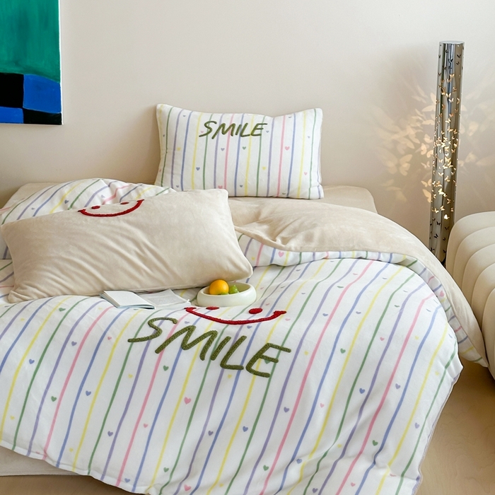 91家纺网 家纺一手货源 找家纺 （总）时年家纺 2024新款牛奶绒毛巾绣系列四件套（充值会员优惠5元）