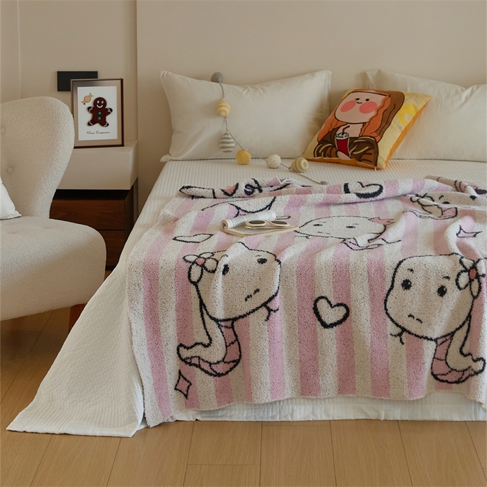 91家纺网 家纺一手货源 找家纺 暖绵绵家纺 2025新款半边绒毛毯-斯内克（最低零售价：161元） 斯内克-粉色