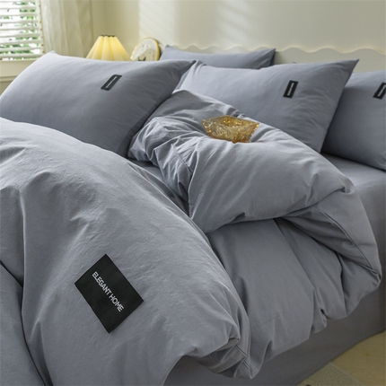 91家纺网 家纺一手货源 找家纺 （总）蓝巢家纺 2024新款全棉水洗棉双拼款四件套床品套件