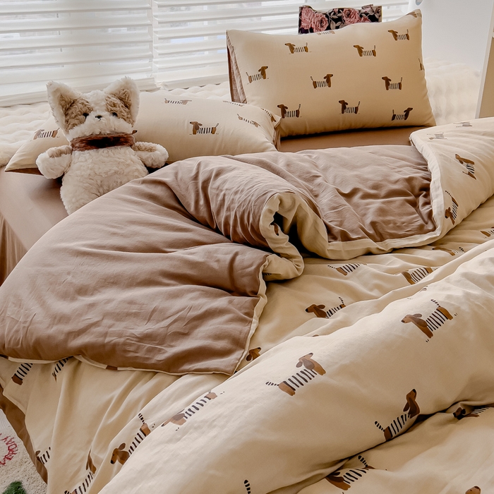 91家纺网 家纺一手货源 找家纺 （总）金丝鸟家纺 2024秋冬新品全棉双层纱四件套