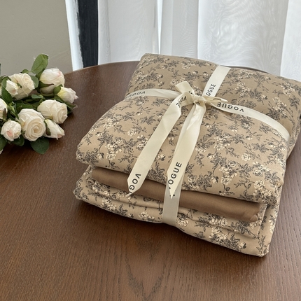 91家纺网 家纺一手货源 找家纺 （总）黛馨 2025新款A类小清新双层纱四件套