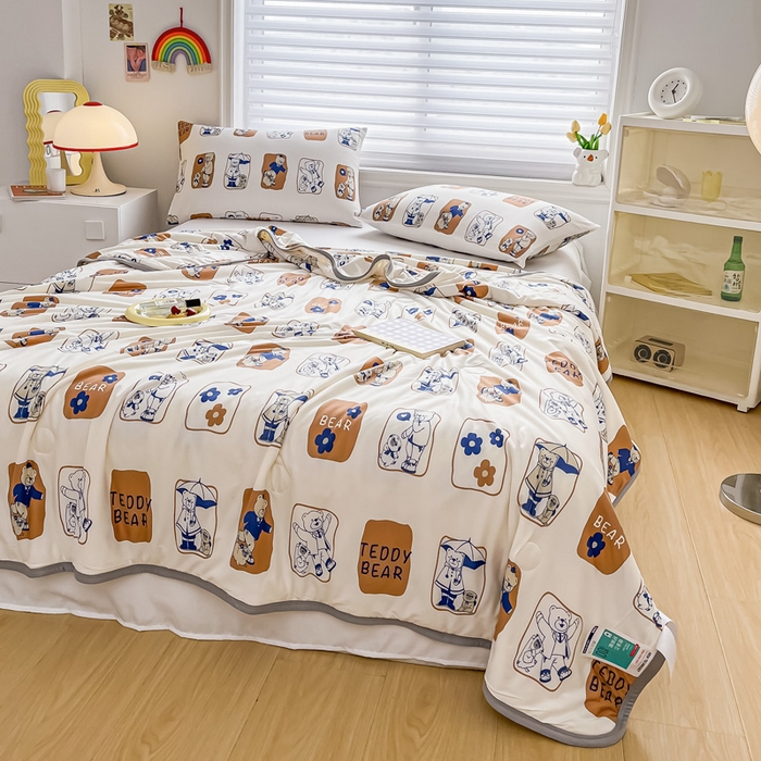 91家纺网 家纺一手货源 找家纺 （总）一条棉被 2024新款A类针织棉卡通大豆被纤维夏被