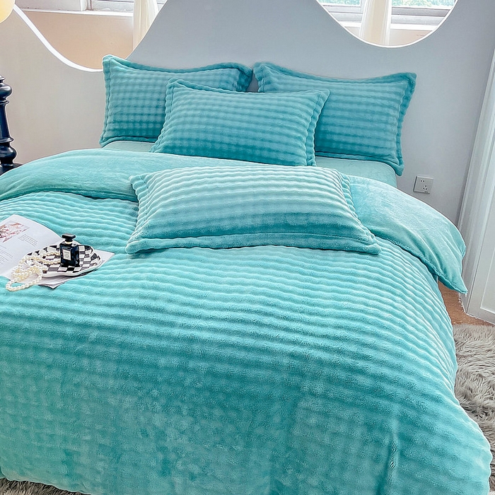 91家纺网 家纺一手货源 找家纺 （总）眠优居 2024皮草绒四件套牛奶绒宝宝绒泡泡绒绣花套件