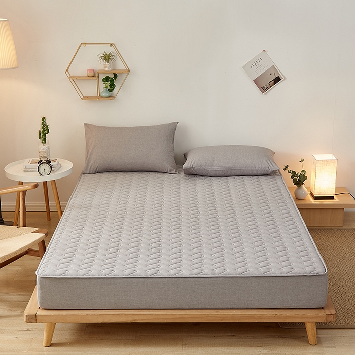 91家纺网 家纺一手货源 找家纺 （总）爱喔家纺 2024新款日式良品A类全棉色织水洗棉夹棉床笠