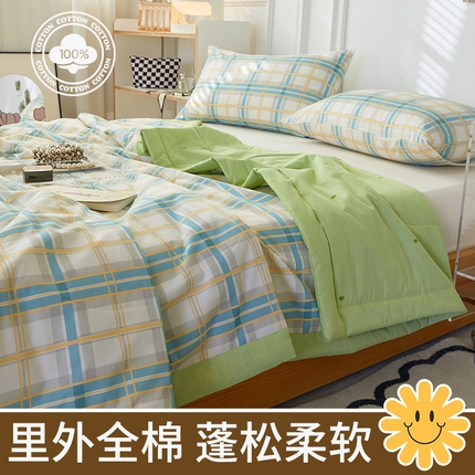 91家纺网 家纺一手货源 找家纺 （总）一条棉被 2024新款12868全棉小清新印花棉花夏被夏凉被被子被芯