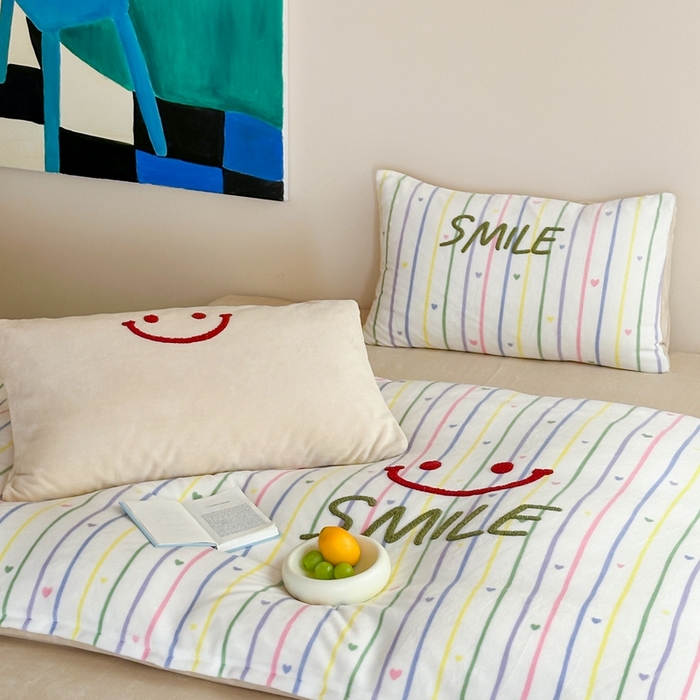 91家纺网 家纺一手货源 找家纺 （总）时年家纺 2024新款牛奶绒毛巾绣系列四件套（充值会员优惠5元）