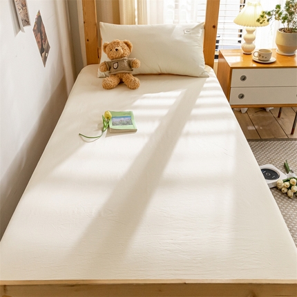 91家纺网 家纺一手货源 找家纺 （总）蓝巢家纺 2023新款全棉色织水洗棉学生季单品套件系列二 -单床笠