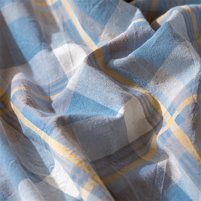 91家纺网 家纺一手货源 找家纺 （总）蓝巢家纺 2023新款全棉色织水洗棉学生季单品套件系列二 -单床笠