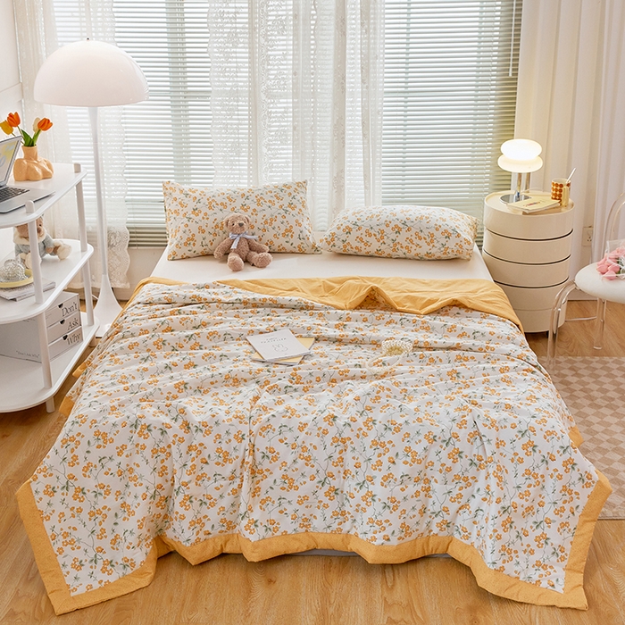 91家纺网 家纺一手货源 找家纺 （总）一条棉被 2024新款12868全棉小清新印花棉花夏被夏凉被被子被芯