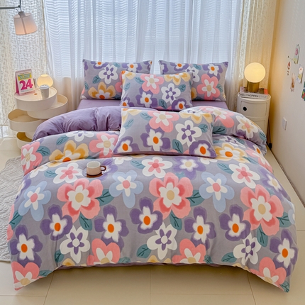 91家纺网 家纺一手货源 找家纺 (总) 仟网汇 2024直播爆款跑量牛奶绒四件套