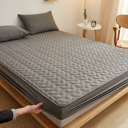 91家纺网 家纺一手货源 找家纺 （总）爱喔家纺 2024新款日式良品A类全棉色织水洗棉夹棉床笠