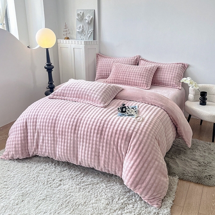 91家纺网 家纺一手货源 找家纺 （总）眠优居 2024皮草绒四件套牛奶绒宝宝绒泡泡绒绣花套件