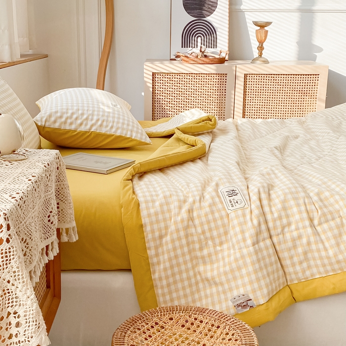 91家纺网 家纺一手货源 找家纺 （总）一条棉被 2024新款新疆棉花被棉花夏被无印款全棉水洗棉夏凉被空调被纯棉花薄被薄款春秋被单人可机洗-格子款