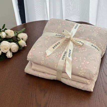 91家纺网 家纺一手货源 找家纺 （总）黛馨 2025新款A类小清新双层纱四件套