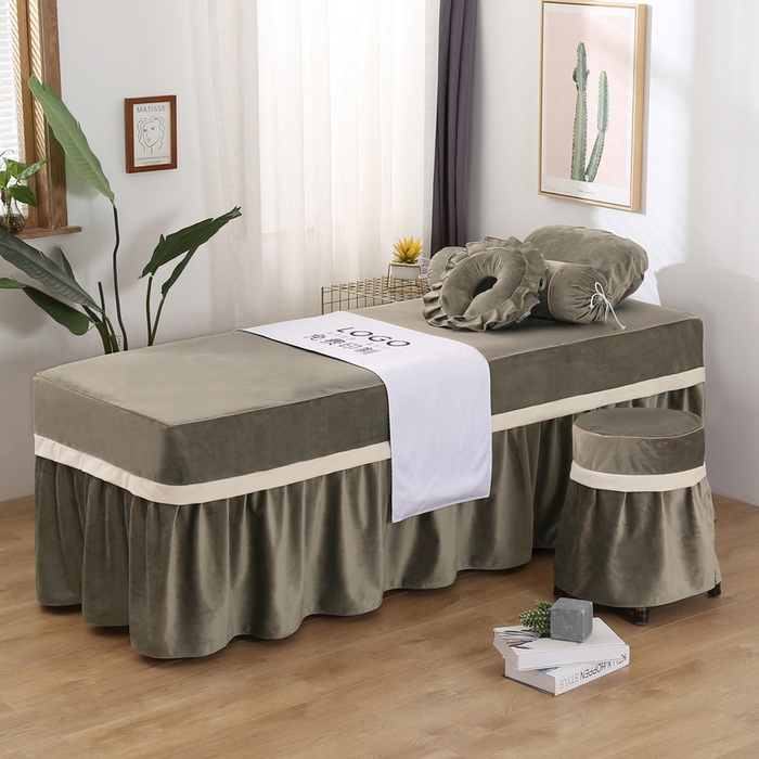 91家纺网 家纺一手货源 找家纺 琪宝阁 2024新款立体绒小时代美 容床罩套件 13号：香槟