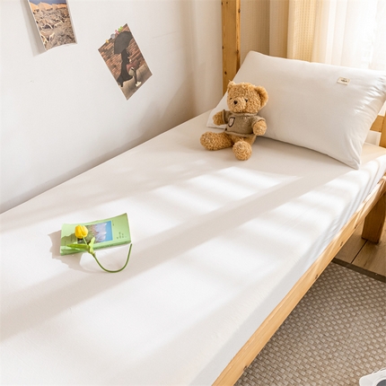 91家纺网 家纺一手货源 找家纺 （总）蓝巢家纺 2024新款全棉色织水洗棉学生季单床笠