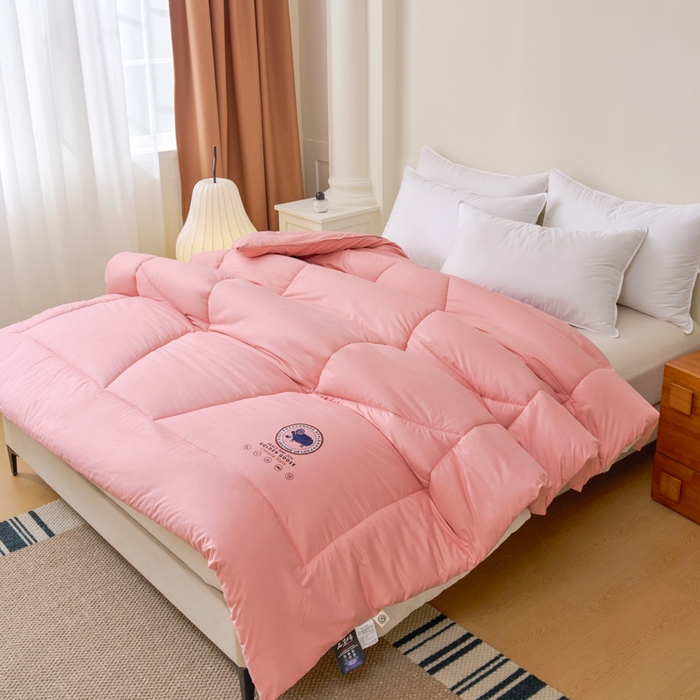 91家纺网 家纺一手货源 找家纺 招财狼家纺 2024新款速暖石墨烯冬被被子被芯 粉色