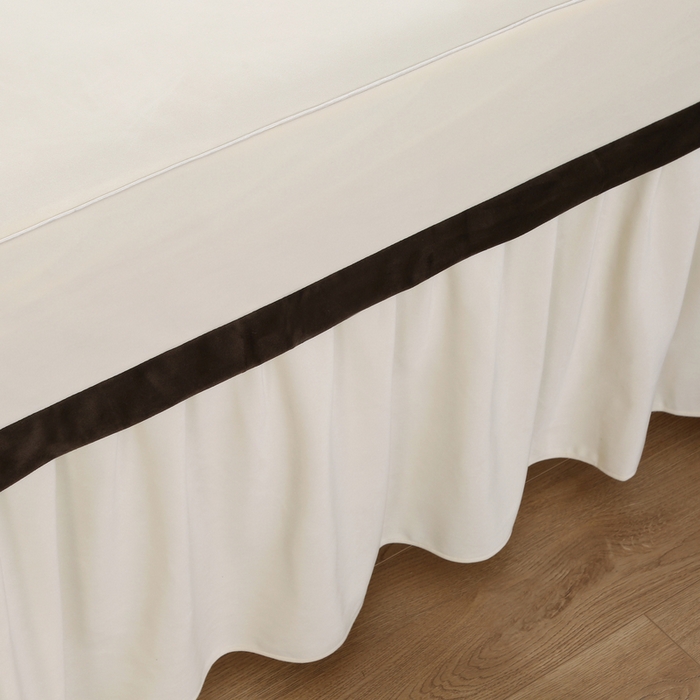 91家纺网 家纺一手货源 找家纺 琪宝阁 2024新款立体绒小时代美 容床罩套件 20号：咖啡+米色