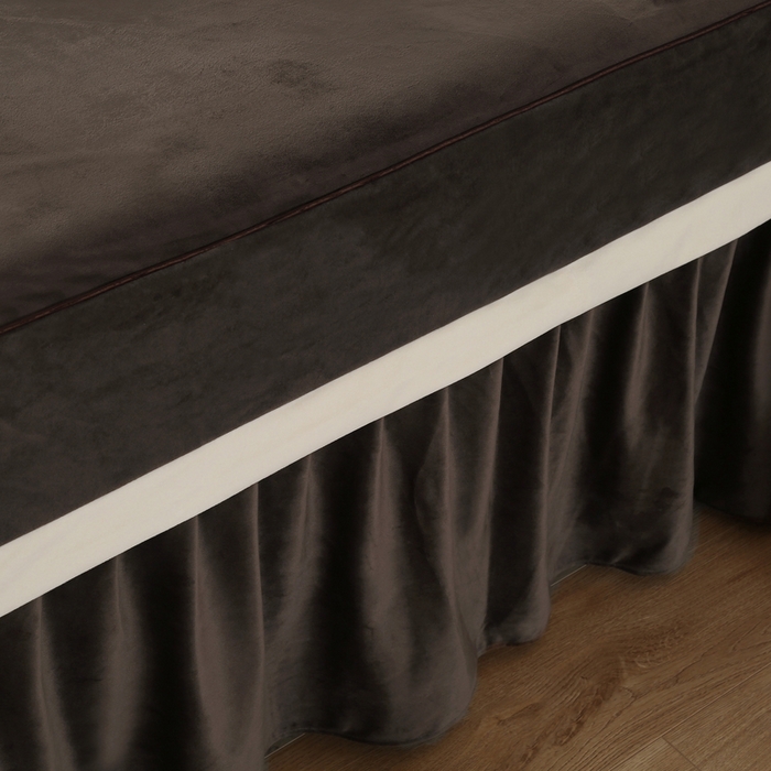 91家纺网 家纺一手货源 找家纺 琪宝阁 2024新款立体绒小时代美 容床罩套件 19号：咖啡