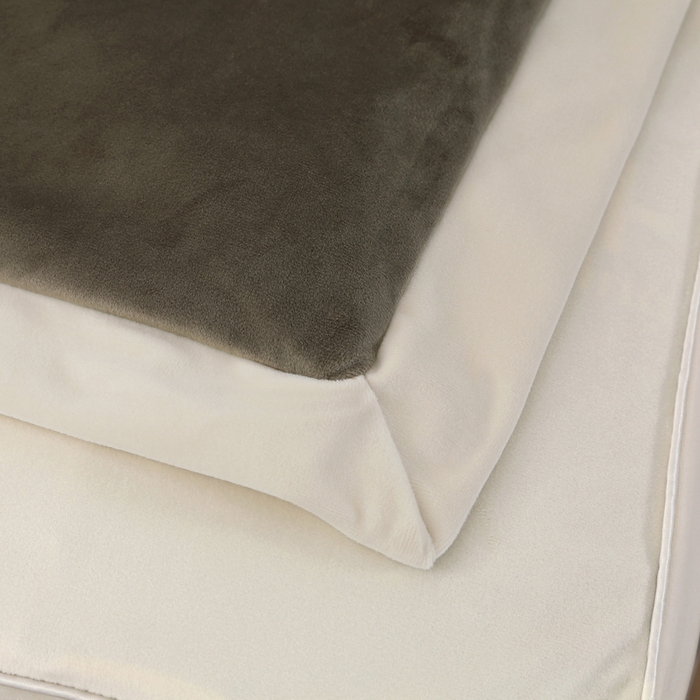 91家纺网 家纺一手货源 找家纺 琪宝阁 2024新款立体绒小时代美 容床罩套件 14号：香槟+米色