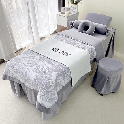 91家纺网 家纺一手货源 找家纺 （总）琪宝阁 2024新款AB版雪花宝宝绒美 容床罩套件