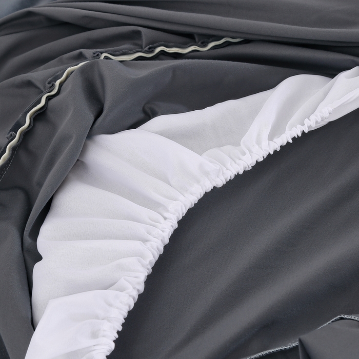 91家纺网 家纺一手货源 找家纺 琪宝阁 2024新款立体绒小时代美 容床罩套件 3号：深灰