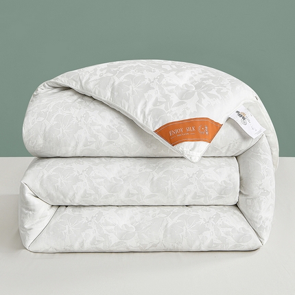 91家纺网 家纺一手货源 找家纺 棠婷 2024新款天丝棉蚕丝被夏被春秋被冬被 芳菲-白