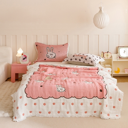 91家纺网 家纺一手货源 找家纺 （总）麻依 2024新款泡芙被纯棉十层纱布夏被夏凉被春秋被