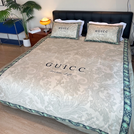 棉生活家纺 2024新款婴儿绒宝宝绒大版轻奢风系列四件套 绿野仙踪