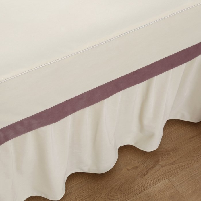 91家纺网 家纺一手货源 找家纺 琪宝阁 2024新款立体绒小时代美 容床罩套件 16号：豆沙+米色