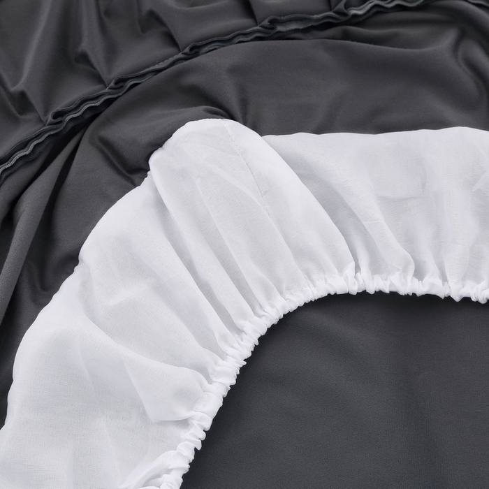 91家纺网 家纺一手货源 找家纺 琪宝阁 2024新款立体绒小时代美 容床罩套件 11号：深灰拼浅灰