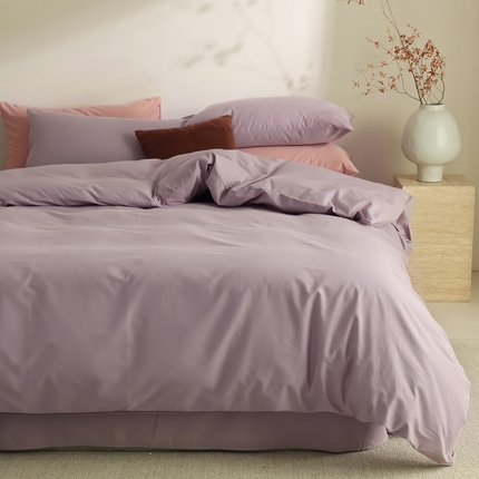 91家纺网 家纺一手货源 找家纺 （总）【100支全棉磨毛四件套】日式无印磨毛100支全棉四件套良品纯色轻磨毛床品套件长绒棉双拼