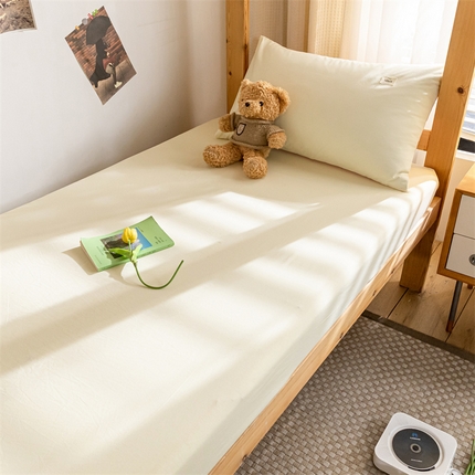 91家纺网 家纺一手货源 找家纺 （总）蓝巢家纺 2024新款全棉色织水洗棉学生季单床笠