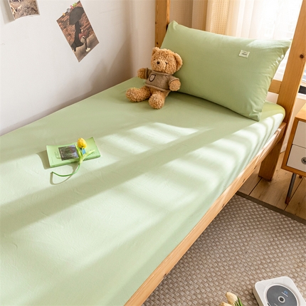 91家纺网 家纺一手货源 找家纺 （总）蓝巢家纺 2024新款全棉色织水洗棉学生季单床笠