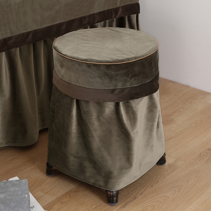 91家纺网 家纺一手货源 找家纺 琪宝阁 2024新款立体绒小时代美 容床罩套件 12号：香槟+咖啡