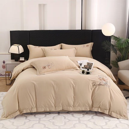 91家纺网 家纺一手货源 找家纺 （总）金纱玉纺家纺 2024新款百分之百全棉新款轻奢刺绣四件套